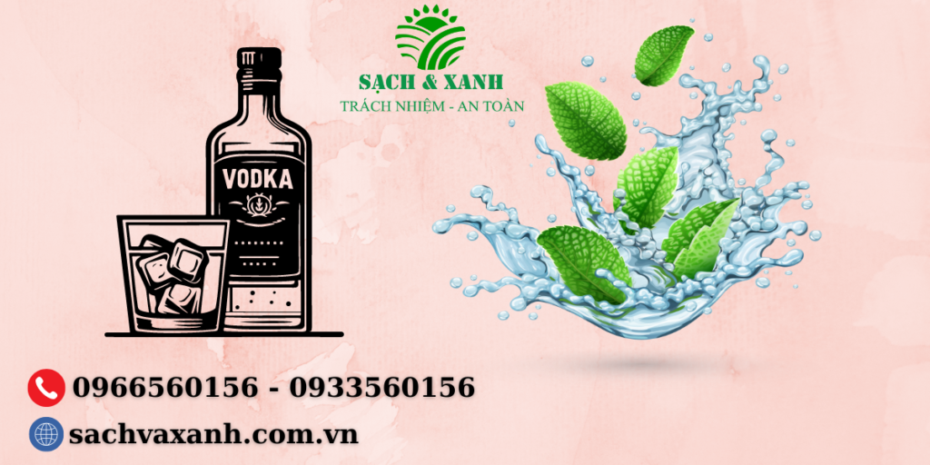 Làm sạch kính bằng rượu vodka và bạc hà